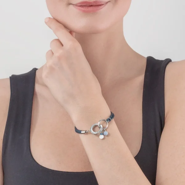 Boho Unity Bracelet Leather Dark Blue | COEUR DE LION Hot