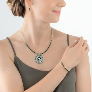 Bracelet Amulet Glamorous Green Gold | COEUR DE LION Cheap