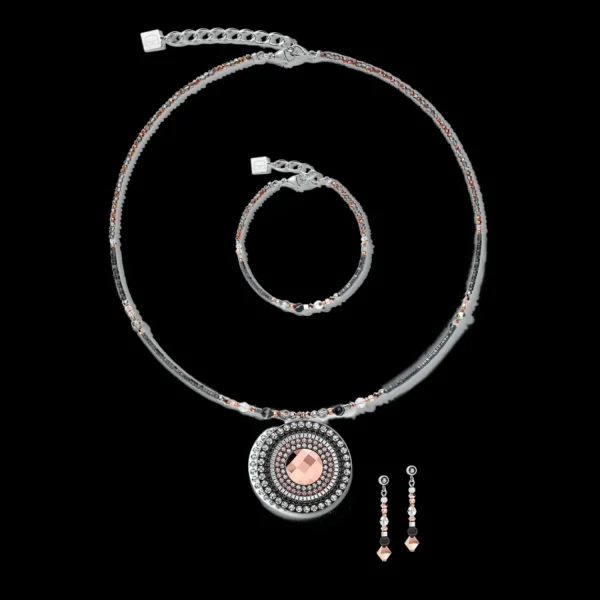 Bracelet Amulet Small Crystals & Striped Onyx Grey-Crystal | COEUR DE LION Cheap