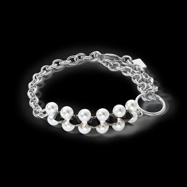 Bracelet Choker Mysterious Silver-Black | COEUR DE LION Best Sale