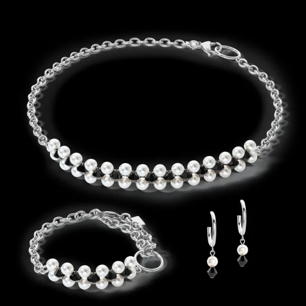 Bracelet Choker Mysterious Silver-Black | COEUR DE LION Best Sale
