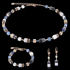 Bracelet Geocube® Crystals & Gemstones Blue-Beige | COEUR DE LION Flash Sale