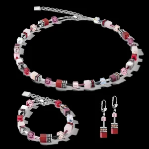 Bracelet Geocube® Crystals & Gemstones Red-Purple | COEUR DE LION Flash Sale