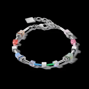 Bracelet Geocube® Multitask 4-In-1 Summer Multi Pastel-Silver | COEUR DE LION Cheap