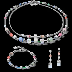 Bracelet Geocube® Multitask 4-In-1 Summer Multi Pastel-Silver | COEUR DE LION Cheap