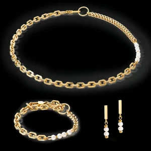 Bracelet Shape Shifter Freshwater Pearls Gold | COEUR DE LION New