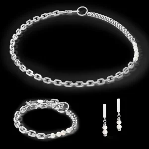 Bracelet Shape Shifter Freshwater Pearls Silver | COEUR DE LION Store