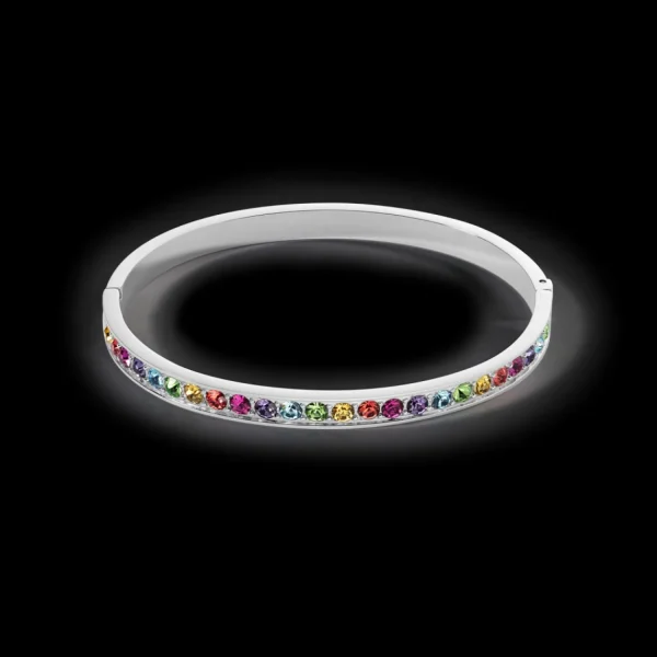 Bracelet Stainless Steel & Crystals Silver Multicolor 17 | COEUR DE LION Outlet