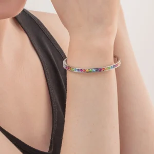 Bracelet Stainless Steel & Crystals Silver Multicolor 17 | COEUR DE LION Outlet