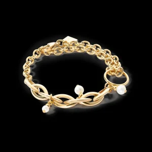 Bracelet Y Navette Freshwater Pearls Gold | COEUR DE LION Shop