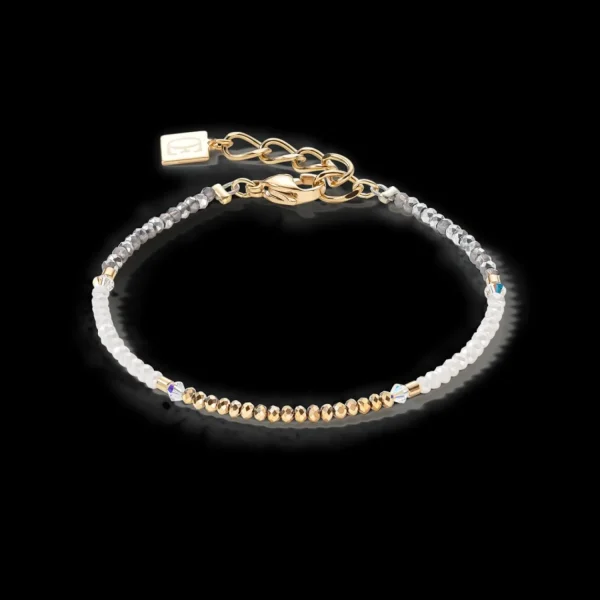 Brilliant Square Bracelet Gold-Crystal | COEUR DE LION New