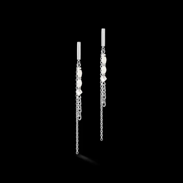 Brilliant Square Layer Earrings Silver | COEUR DE LION Best