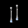 Brilliant Square Layer Earrings Silver Light Blue Pink | COEUR DE LION Store