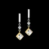 Brilliant Square Precious Earrings Multicolour Romantic Pastel | COEUR DE LION Shop