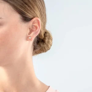 Brilliant Square Small Earrings Rose Gold Crystal | COEUR DE LION Discount