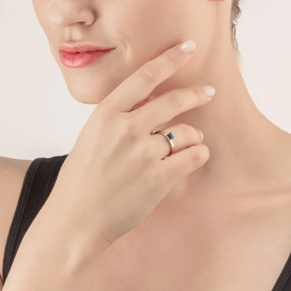 Brilliant Square Small Ring Silver Montana | COEUR DE LION Store
