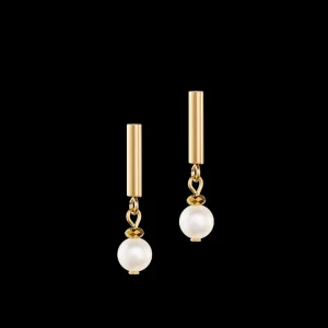 Classy Freshwater Pearl Earrings Gold | COEUR DE LION Best Sale