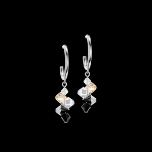 Dancing Crystals Earrings Silver Black | COEUR DE LION Cheap