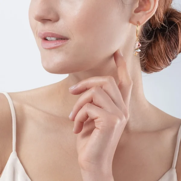 Dancing Crystals Earrings Gold Light Rose | COEUR DE LION Flash Sale