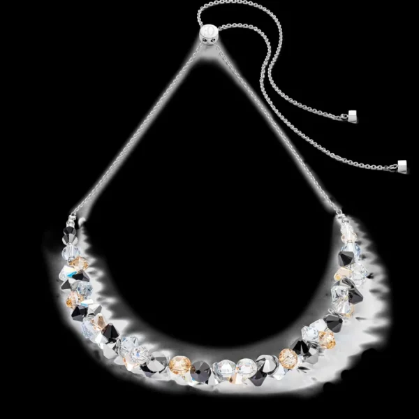 Dancing Crystals Necklace Silver Black | COEUR DE LION New