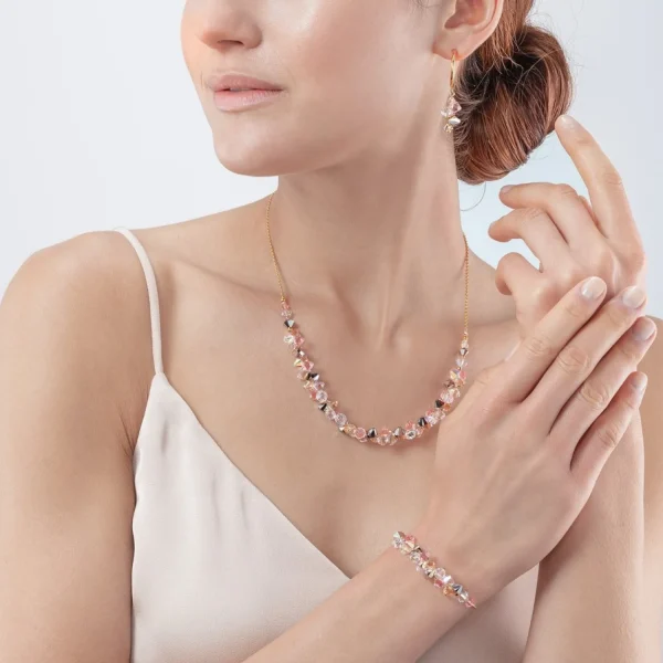 Dancing Crystals Necklace Gold Light Rose | COEUR DE LION Flash Sale