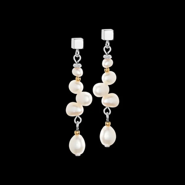 Dancing Freshwater Pearls Earrings Bicolor | COEUR DE LION Cheap