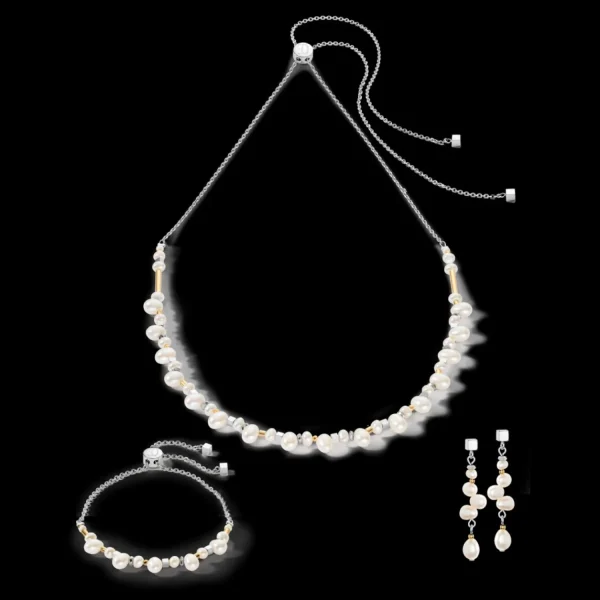 Dancing Freshwater Pearls Necklace Bicolor | COEUR DE LION Best Sale