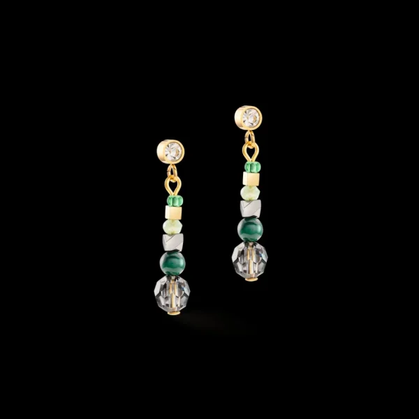 Earrings Amulet Glamorous Green Gold | COEUR DE LION Hot