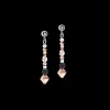 Earrings Amulet Small Crystals & Striped Onyx Grey-Crystal | COEUR DE LION Discount