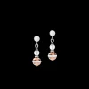 Earrings Ball Gemstones & Crystal Pearls Grey-Rose Gold | COEUR DE LION Cheap