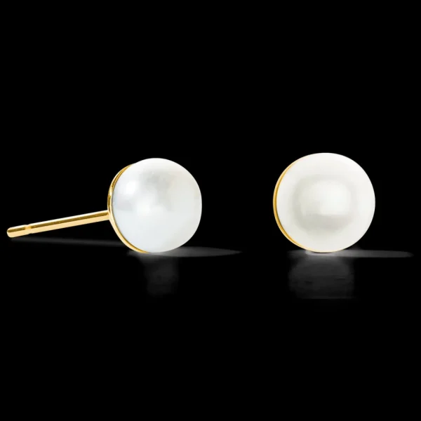 Earrings Classic Freshwater Pearl Gold | COEUR DE LION Cheap