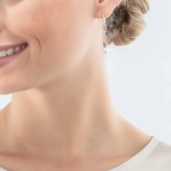 Earrings Classic Layer Silver-Grey | COEUR DE LION Discount