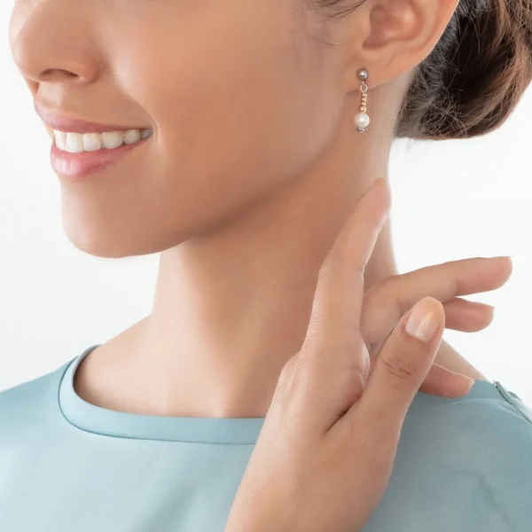 Earrings Classic Princess Freshwater Pearls Bicolour | COEUR DE LION Shop