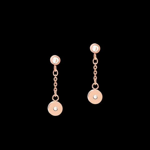 Earrings Coins & Chains Rose Gold-White | COEUR DE LION Store