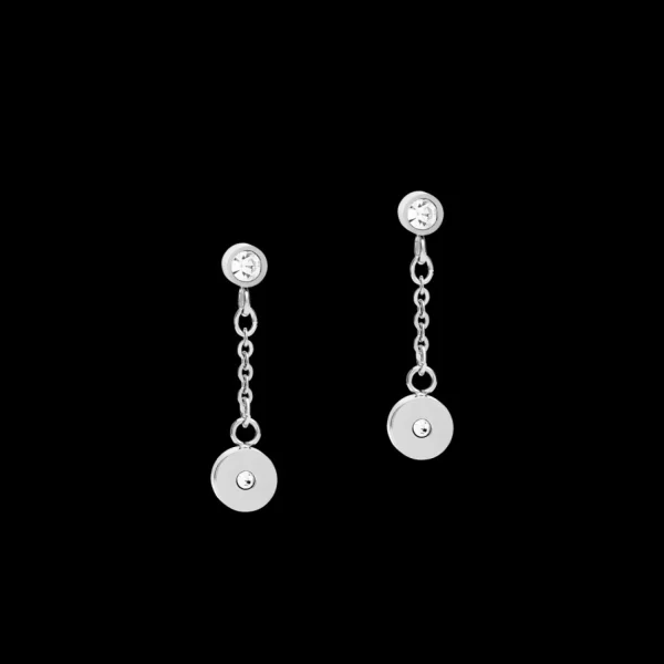 Earrings Coins & Chains Silver-Lilac | COEUR DE LION Clearance