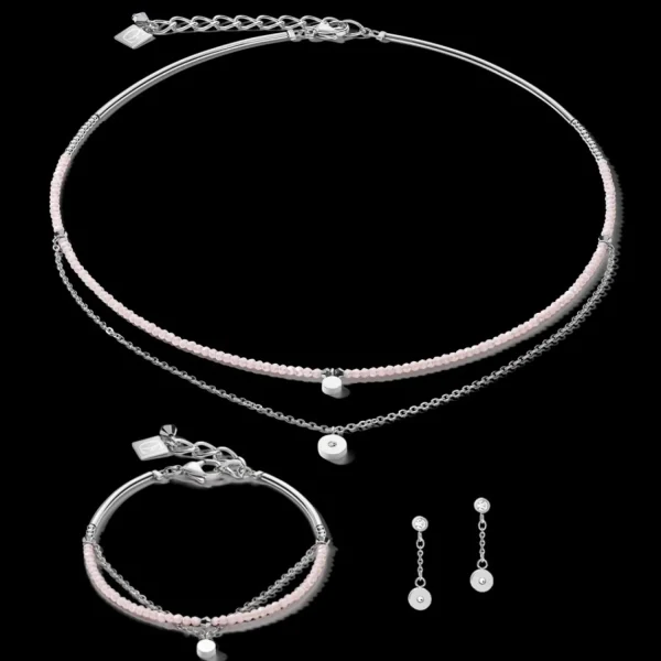 Earrings Coins & Chains Silver-Lilac | COEUR DE LION Clearance