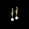 Earrings Creole Freshwater Pearls & Chunky Chain Navette Multiwear White-Gold | COEUR DE LION Flash Sale