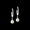 Earrings Creole Freshwater Pearls & Chunky Chain 4-In-1 White-Silver | COEUR DE LION Outlet