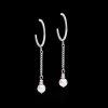 Earrings Creole Ypsilon Chain Crystal Pearl, Crystals & Stainless Steel Silver-Rose | COEUR DE LION Hot