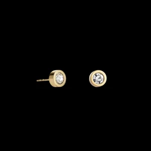 Earrings Crystal & Stainless Steel Gold Crystal | COEUR DE LION Outlet