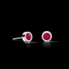 Earrings Crystal & Stainless Steel Silver Red | COEUR DE LION Discount