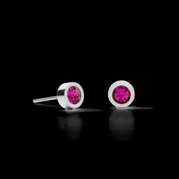 Earrings Crystal & Stainless Steel Silver Pink | COEUR DE LION Hot