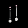 Earrings Crystal Pearls, Crystals & Stainless Steel Silver-Rose | COEUR DE LION Hot