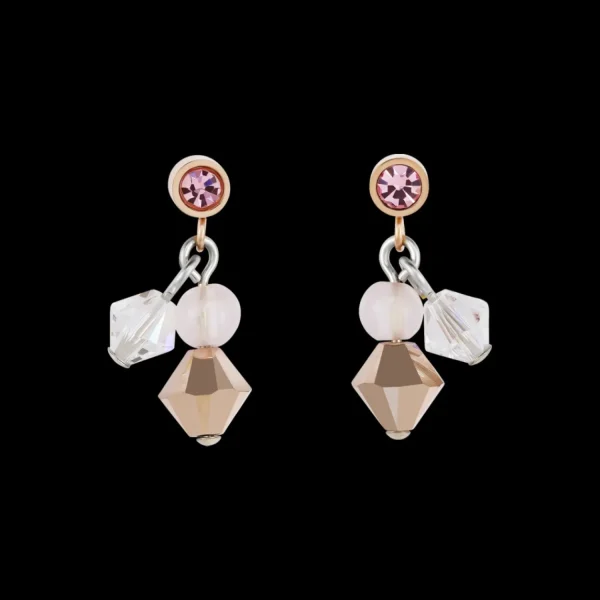 Earrings Crystals & Rose Quartz Light Rose | COEUR DE LION Fashion