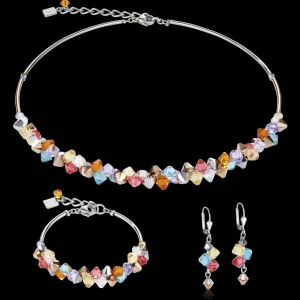 Earrings Crystals & Stainless Steel Multicolour Pastel 1 | COEUR DE LION Cheap