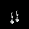 Earrings Cube Crystal Dot Stainless Steel & Crystal Glass Midnight Blue-Silver | COEUR DE LION Hot