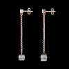 Earrings Cube Crystals Pave & Stainless Steel Rose Gold & Blue | COEUR DE LION Discount