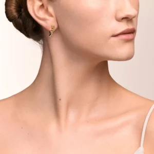 Earrings Dancing Geocube® Stainless Steel Gold | COEUR DE LION Fashion