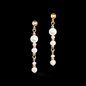 Earrings Drops Freshwater Pearls Gold | COEUR DE LION Shop