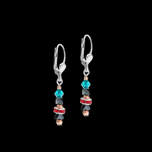 Earrings Fine & Edgy Hematite & Crystals & Stainless Steel Multicolour | COEUR DE LION Outlet